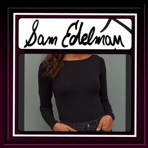NWT Black Sam Edelman Long Sleeve Bodysuit